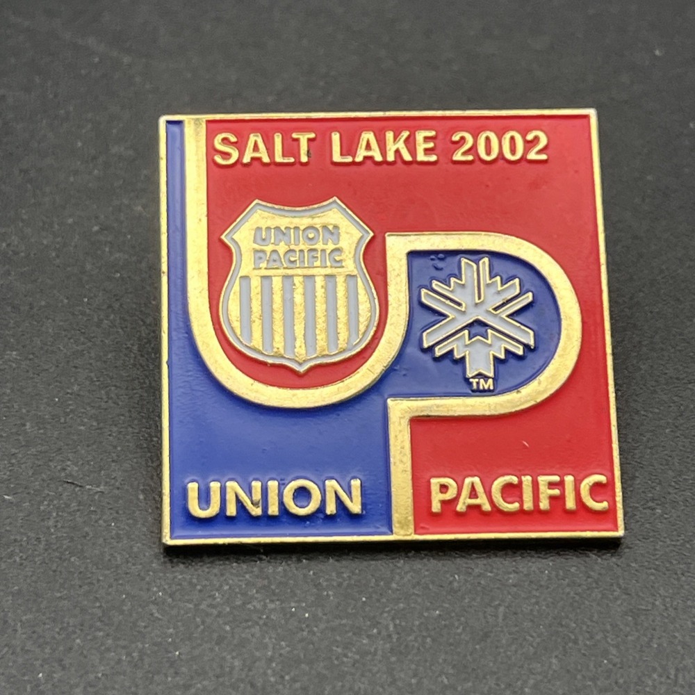 2002 Salt Lake City Olympics Union Pacific Sponsor Lapel Hat Pin